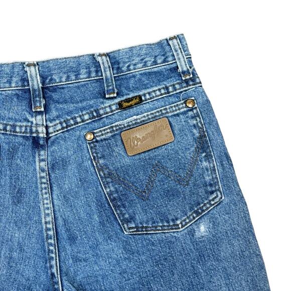 Vintage Wrangler Reworked Cutoffs Denim Shorts 30 High Waisted Distressed - Picture 3 of 4